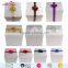 Christmas gift wrapping colorful satin ribbon bow with elastic loop