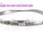 2016 Fashion Inspired Words Bangle Bracelet Latest Design Daily Wear Bangle Best Friend Bangle