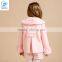 Girls Winter Coat Jacquard Woolen Outwear With Puff Sleeve Designs For Girl Kids Clothes Wholesale