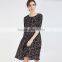 Z&M Lady's 2017 New Fashion dress Women's Silk dress Floral Dress dress