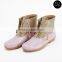 wholesale monogram fashion fur shoes winter rubber ladies ankle snow duck boots for women