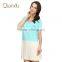 Qianxiu Blue White Short Beautiful Modal Nightgown