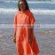 Custom Plain Cotton Bath Robe With Hooded Surf Poncho Beach Towel