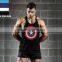 Men Gym Tank Top Captain America Muscle Stringer Bodybuilding Fitness Shirt