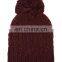 fashional winter warm soft cozy customized jacquard pompom beanie