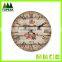 Promotional cheap DIY painting Wooden Wall Clock,Round Simple Design Antique decorative wall clock
