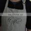 printing 100% linen chef vintage apron with pocket in natural color full/bib style for promotion/sale/cafe/chef