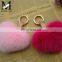 Fashion Hot Custom Heart Shape Mink Fur Accessory Pink Fur Keychain