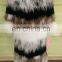 New design knitting fox fur nature color for women long coat