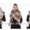2016 hot sale square blanket tartan stole wraps and shawl lady fashion plaid scarf