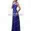 Grace Karin Sleeveless V-Back Beaded Blue Chiffon Prom Dress Long CL007555-6