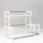 Hot sell Plastic storage, plastic shelf with stainless bar, kitchen storage shelf