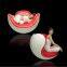 modern creative design fiberglass white ball shaped leisure rocking chairs