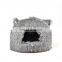luxury long fur fabric dog accessories bed soft outdoor cute dog cave bed