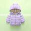 Children's quality zipper cotton-padded jacket in pure bright colors