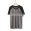 Wholesale Plus Size Modal Raglan Seam two Color Block Mens Crew neck T Shirt