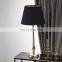 Italian luxury hotel decoration high-end durable gold metal energy-saving table lamps for bedroom