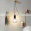 Small iron cage chandelier E27 Pendant Light for home