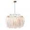 White feather pendant lighting kitchen lighting pendant hanging chandelier modern lamp led pendant lights