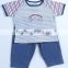 Wholesale Lovely Striped cotton Baby Boy Clothing Set