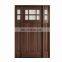 High quality prehung fiberglass exterior double solid wood front doors