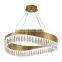 Zhongshan cheap round living room led pendant light hotel villa decorative modern luxury gold k9 crystal chandelier