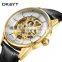 Oem Stainless Steel case Back Water Resistant chinese mechanical Movement skeleton watches men automatic