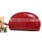 Fashion Elegant Red Crocodile Pattern Cosmetic Bag Synthetic Leather Shell Cosmetic Bag