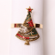 Cute Crutch Christmas Series Rhinestone Table Napkin Ring For New Year Festival