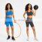 Nude Feeling Wholesale Custom Logo Sexy V Neck Cross Back Straps Workout Gym Fitness Yoga Wear Sports Bra Crop Top for woman