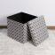 Polyester ottoman with pattern
