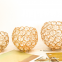 European Style Metal Electroplate Candle Holders Minimalist Crystal Ball Hollow Candlesticks Home Wedding Party Table Decoration