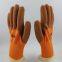 thicked polyester knitted foamed latex palm and fingers coated safety work gloves