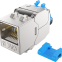 Cat 6A Cat 7 Cat 8 Tool Less FTP Shielded Keystone Jack With Dust Proof Shutter