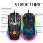 Популярная у Amazon игровая RGB-мышь G7 весом 74 г, легкая, с 7D-кнопками, сенсорная, проводная, для Esports, мини-мышь