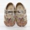 2016 Latest new princess girls shoes golden sequin baby tollder shoes