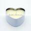 Yelllow Heart shape scented candle in tin box
