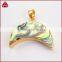 Gold plated crescent jewelry beads abalone shell pendant