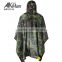 Military Waterproof Rain Poncho PVC Camoflage Raincoat with Hooded
