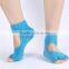 Comfortable open toe toe cotton knitted yoga socks, anti-skidding fitness five toe yoga socks