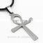 Fashion Men Women's Egypt mysterious symbol Stainless Steel Ankh Pendant Necklace Amulet Gift