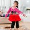 persnickety spring clothing, baby girls long sleeve floral chiffon ruffle dress and pants set