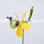 4 Inch Pearl Powder Cartoon Dragonfly Pinwheel Promotional Flower Toy Windmill