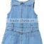 wholesale and customize casual sleeveless dress girls baby denim dress