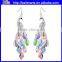 China Jewelry Long Sapphire Bohemian Crystal Chandelier Western Style Earrings