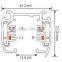 1m 2m 3m new product 3 Circuits 4 lines lighting Track for Led Track Light