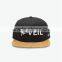 hip hop 5 panel customized snapback caps with special woody brim