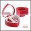 South Korea creative heart lovely jewelry bo with high-end leather jewelry bo wedding gift bo custom
