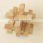 2015 Hot Sale Wooden IQ Intelligent PuzzleKongming Lock Brain Teaser Cross Locking
