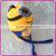 winter knitting cartoon character hats for kids handmade crochet despicable me minion hat